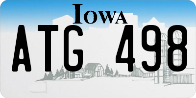 IA license plate ATG498
