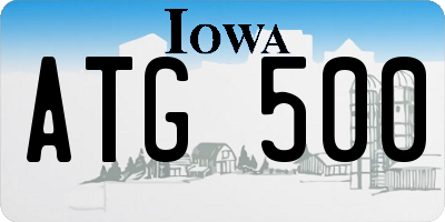 IA license plate ATG500