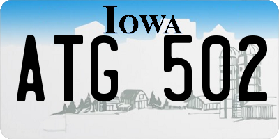 IA license plate ATG502