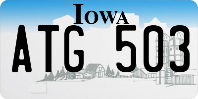 IA license plate ATG503