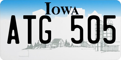 IA license plate ATG505