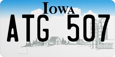 IA license plate ATG507