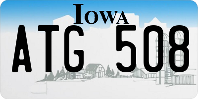IA license plate ATG508