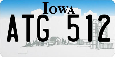 IA license plate ATG512