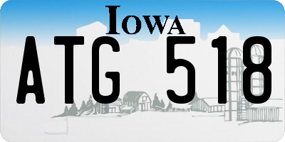 IA license plate ATG518