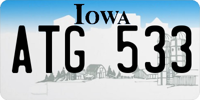 IA license plate ATG533