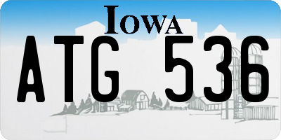 IA license plate ATG536