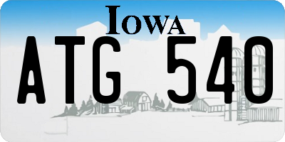 IA license plate ATG540