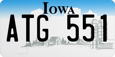 IA license plate ATG551