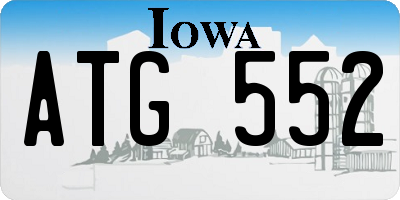 IA license plate ATG552