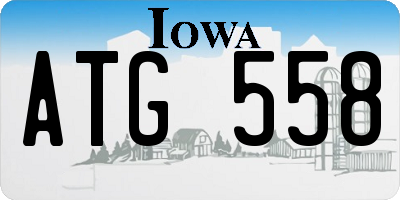 IA license plate ATG558