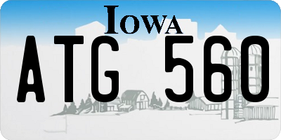 IA license plate ATG560