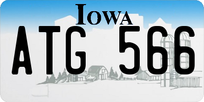 IA license plate ATG566