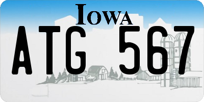 IA license plate ATG567