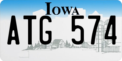 IA license plate ATG574