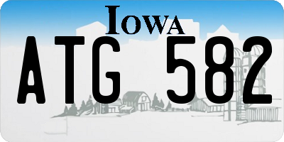 IA license plate ATG582