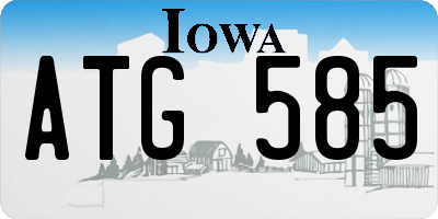 IA license plate ATG585