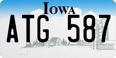 IA license plate ATG587