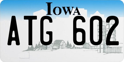 IA license plate ATG602