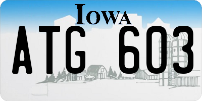 IA license plate ATG603