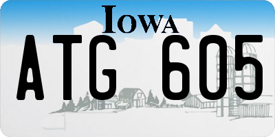 IA license plate ATG605