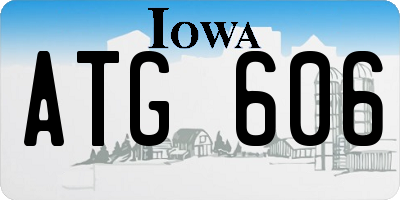 IA license plate ATG606