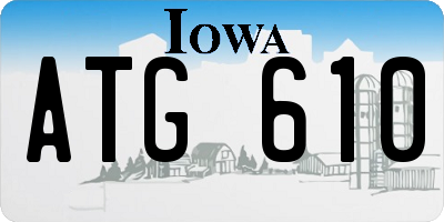IA license plate ATG610