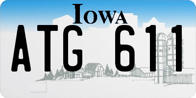 IA license plate ATG611