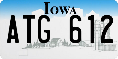 IA license plate ATG612