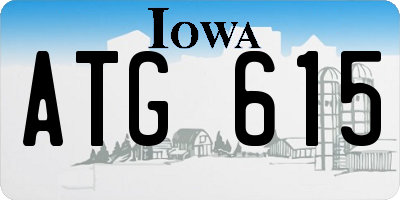 IA license plate ATG615