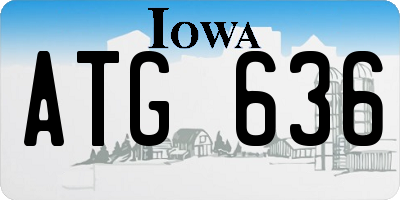 IA license plate ATG636