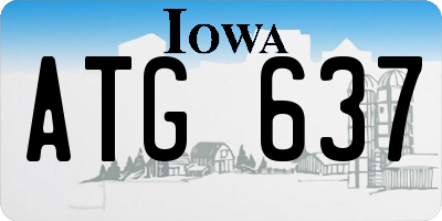 IA license plate ATG637