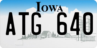 IA license plate ATG640