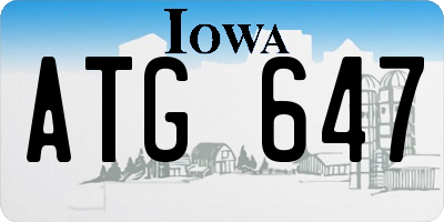 IA license plate ATG647