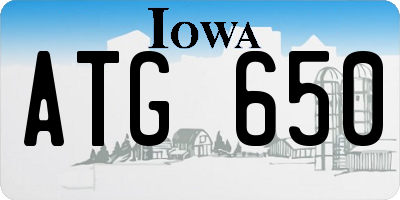 IA license plate ATG650