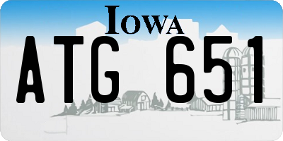 IA license plate ATG651