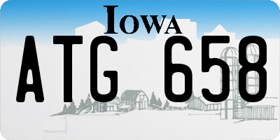 IA license plate ATG658