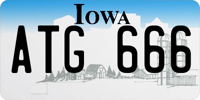 IA license plate ATG666