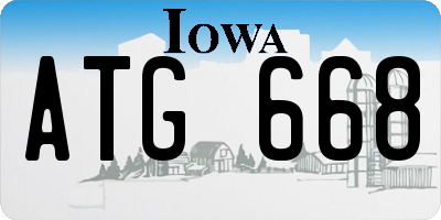 IA license plate ATG668
