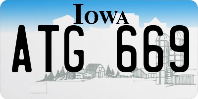 IA license plate ATG669