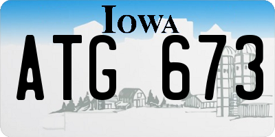 IA license plate ATG673