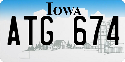 IA license plate ATG674