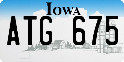 IA license plate ATG675