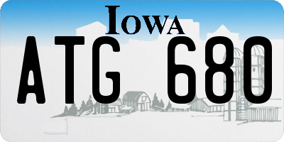 IA license plate ATG680
