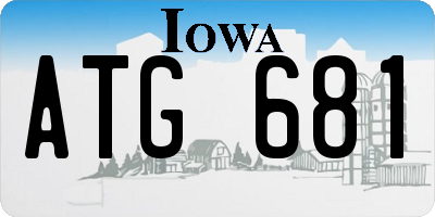IA license plate ATG681