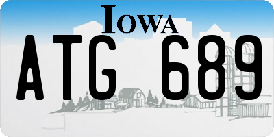 IA license plate ATG689