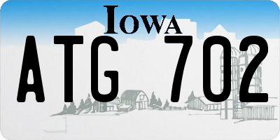 IA license plate ATG702
