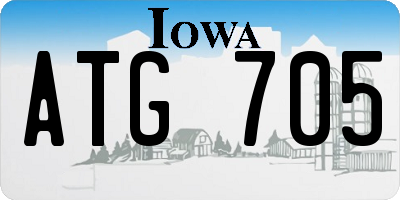 IA license plate ATG705