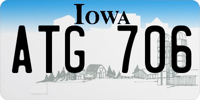 IA license plate ATG706