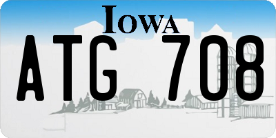 IA license plate ATG708